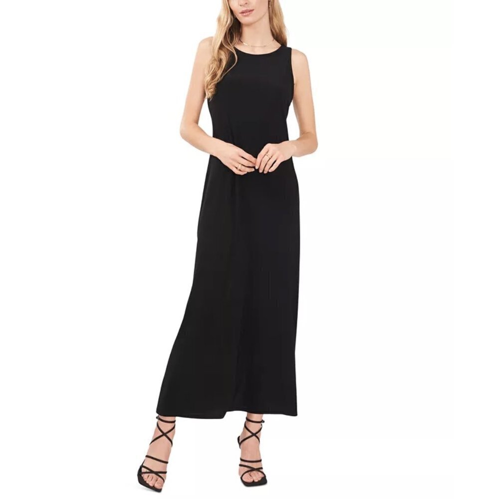 NWT Vince Camuto Keyhole Knit Sleeveless Maxi Dress in Black Sz. XS